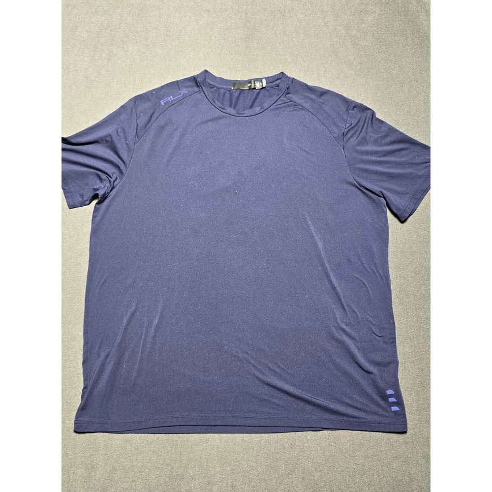 RLX Ralph Lauren Golf‎ T-Shirt Mens XL Blue Short Sleeve Athletic Training
